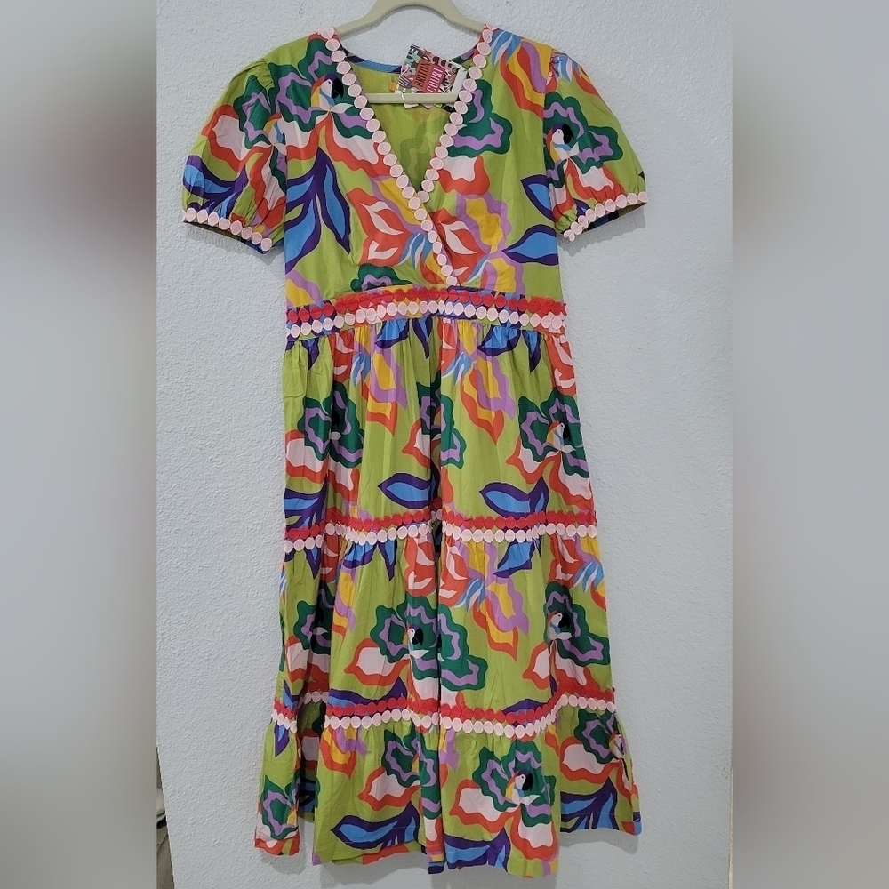 Briton Court Gigi Dress in Limelight NWT Sz M - Picture 7 of 15